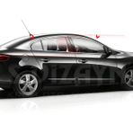 S Dizayn Renault Fluence Krom Cam Üst Çıtası 4 Prç 2010 Üzeri