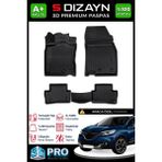 S-Dizayn Renault Kadjar 3D Pro Havuzlu Paspas 2015 Üzeri A+ Kalite 3DS-SDZ265 - Siyah