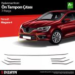S-Dizayn Renault Megane 4 Krom Ön Tampon Çıtası 7 Prç. 2016 Üzeri