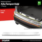 S-Dizayn Renault Traffic Krom Arka Tampon Eşiği Geniş Model 2001-2014 A+ Kalite - 101 - Siyah