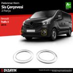 S-Dizayn Renault Trafic Krom Sis Farı Çerçevesi 2 Prç. 2014-2020