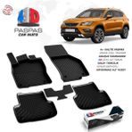 S-Dizayn Seat Ateca 4D Havuzlu Paspas 2016-2020 A+ Kalite - Siyah