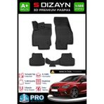 S-Dizayn Seat Leon 3D Pro Havuzlu Paspas 2012-2020 A+ Kalite 3DS-SDZ010 - Siyah