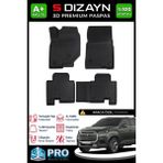 S-Dizayn Ssangyong Musso 3D Pro Havuzlu Paspas 2018 Üzeri A+ Kalite 3DS-SDZ325 - Siyah