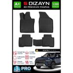S-Dizayn Ssangyong Torres Benzinli 3D Pro Havuzlu Paspas 2023 Üzeri A+ Kalite 3DS-SDZ326 - Siyah