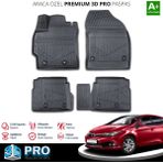 S-Dizayn Toyota Auris 3D Pro Havuzlu Paspas 2013-2020 A+ Kalite - Siyah