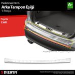 S-Dizayn Toyota C-HR Krom Arka Tampon Eşiği 2016-2023 A+ Kalite - 101 - Siyah