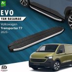 S-Dizayn Volkswagen Transporter T7 Kısa Şase Evo Krom Yan Basamak 223 cm 2025 Üzeri A+ Kalite