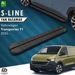 S-Dizayn Volkswagen Transporter T7 Kısa Şase S-Line Siyah Yan Basamak 223 cm 2025 Üzeri A+ Kalite