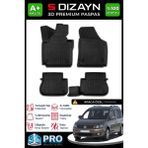 S-Dizayn Vw Caddy 3D Pro Havuzlu Paspas 2010-2015 A+ Kalite 3DS-SDZ155 - Siyah