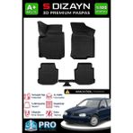 S-Dizayn Vw Golf 4 3D Pro Havuzlu Paspas 1997-2005 A+ Kalite 3DS-SDZ217 - Siyah