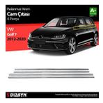 S-Dizayn VW Golf 7 Krom Cam Çıtası 4 Prç 2013-2020