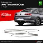 S-Dizayn Vw Passat B8.5 Krom Arka Tampon Alt Çıtası 3 Parça 2019-2023