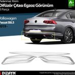 S-Dizayn VW Passat B8.5 Krom Egzoz Görünümü Difüzör Çıtası 3 Parça 2019 ve Üzeri