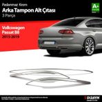 S-Dizayn Vw Passat B8 Krom Arka Tampon Alt Çıtası 3 Parça 2015 Üz