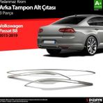 S-Dizayn Vw Passat B8 Krom Arka Tampon Alt Çıtası 3 Parça 2015 Üzeri
