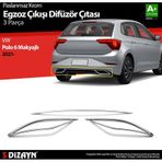 S-Dizayn Vw Polo 6 Hb Makyajlı Krom Egzoz Çıkışı Difüzör 2021 Üzeri