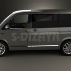 S Dizayn VW T6 Transporter Krom Cam Çıtası 2 Prç. 2015 Üzeri