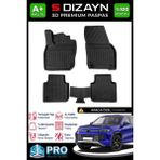 S-Dizayn Vw Tayron 3D Pro Havuzlu Paspas 2025 Üzeri A+ Kalite 3DS-SDZ262 - Siyah
