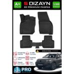 S-Dizayn Vw Tiguan 3D Pro Havuzlu Paspas 2024 Üzeri A+ Kalite 3DS-SDZ140 - Siyah