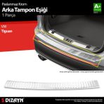 S-Dizayn Vw Tiguan Krom Arka Tampon Eşiği 2024 Üzeri A+ Kalite - Renkli
