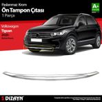 S Dizayn VW Tiguan Krom Ön Tampon Çıtası 2020 Üzeri (Parlak Krom)