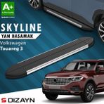 S-Dizayn Vw Touareg 3 Skyline Krom Yan Basamak 193 cm 2018 Üzeri A+ Kalite - araca özel - (ClearEyelets)Black-RadiantOrchid