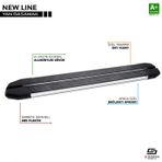 S-Dizayn VW Transporter T5 Kısa Şase NewLine Krom Yan Basamak 213 Cm 2003-2010