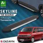 S-Dizayn Vw Transporter T6 Kısa Şase Skyline Krom Yan Basamak 213 cm 2015-2019 A+ Kalite - (ClearEyelets)Black-RadiantOrchid