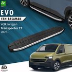 S-Dizayn VW Transporter T7 Kısa Şase Evo Krom Yan Basamak 223 Cm 2024 Üzeri A+ Kalite - 0 - Siyah