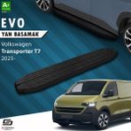 S-Dizayn VW Transporter T7 Kısa Şase Evo Siyah Yan Basamak 223 Cm 2024 Üzeri A+ Kalite - 0 - Siyah