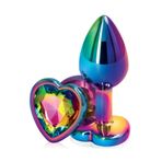 S-Hande Küçük Boy Cok Renkli Taşlı Jewellery Metal Anal Plug