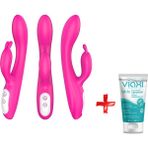 S-Hande Naughty Klitoris ve G-Spot Uyarıcı Akıllı Isıtma Modlu Şarjlı Rabbit Vibratör+Jel