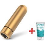 S-Hande Seed 3 Altın Renkli 9 Modlu Titreşimli Şarjlı Su Geçirmez Mini Vibratör+Jel