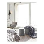 S Home Design Concept Daisy Silindir Puf, Babyface, Gri