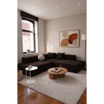 S Home Design Concept Frida 3 Modül Köşe Koltuk Yönsüz Kadife, Acı Kahve Dinlenme Modüllü 240x240