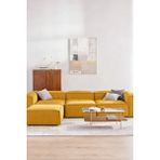 S Home Design Concept Frida 4 Modül Pofidik Modüler Kanepe L Köşe Koltuk Takımı, Fitilli, Hardal 295X190 cm