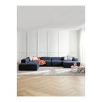 S Home Design Concept Frida 5 Modül Pofidik Modüler Kanepe Xl Köşe Koltuk Takımı Keten Sol Köşe, Keten Lacivert