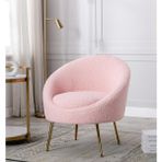 S Home Design Concept Lucca Elips Berjer Tekli Koltuk - Pembe