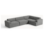 S Home Design Concept Molly 4 Modül Köşe Koltuk, Sağ/solköşe, Keten 290X210 - Koyu Gri - Sağ Köşe
