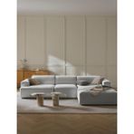 S Home Design Concept Molly Köşe Koltuk Sol Köşe, Keten Açık Gri 290x185 cm