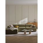 S Home Design Concept Molly Köşe Koltuk Sol Köşe, Keten Yağ Yeşili Kırık Beyaz