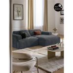 S Home Design Concept Molly Mini 2 Modül Kanepe Köşe Koltuk, Sağ Köşe, Antrasit, Teddy 210x145 cm (Pati Dostu)