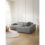 S Home Design Concept Molly Mini 2 Modül Kanepe Köşe Koltuk, Sağ Köşe, Fitilli Gri 210X145 cm