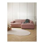 S Home Design Concept Molly Mini 2 Modül Kanepe Köşe Koltuk, Sağ Köşe, Fitilli Gül Kurusu Gül Kurusu Fitilli