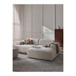 S Home Design Concept Molly Mini 2 Modül Kanepe Köşe Koltuk, Sağ Köşe, Keten Kırık Beyaz