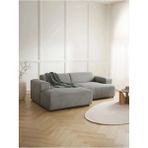S Home Design Concept Molly Mini 2 Modül Kanepe Köşe Koltuk, Sol Köşe, Fitilli Gri 210X145 cm