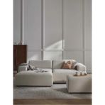 S Home Design Concept Molly Mini 2 Modül Kanepe Köşe Koltuk, Sol Köşe, Keten Kırık Beyaz 210X145 cm