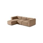 S Home Design Concept Pietro 4 Modül Modüler Kanepe Köşe Koltuk Takımı, Teddy, Sütlü Kahve Teddy Sütlü Kahve