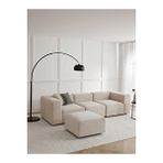 S Home Design Concept Pietro 4 Modül Modüler Kanepe Köşe Koltuk Takımı, Yönsüz Kadife - Bej